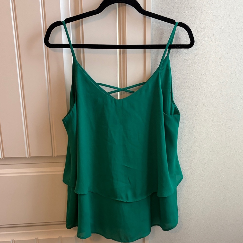 Annabella Emerald Green Layered Camisole